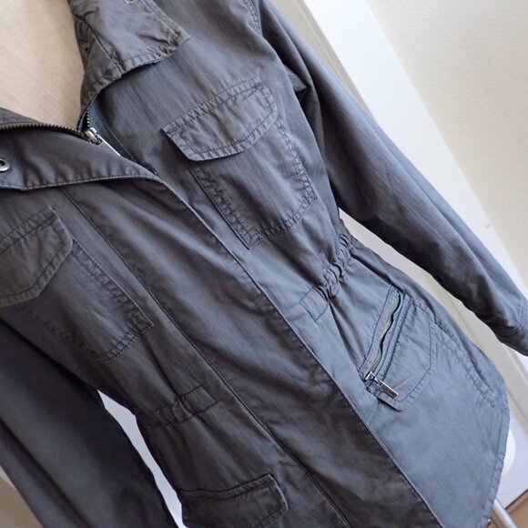 Toad & Co Organic Cotton Wool Ghostwriter Utility Jacket in Slate Gray Size S - Picture 6 of 11